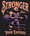 Stronger Motivation - DTF Ready to Press (black_bg)