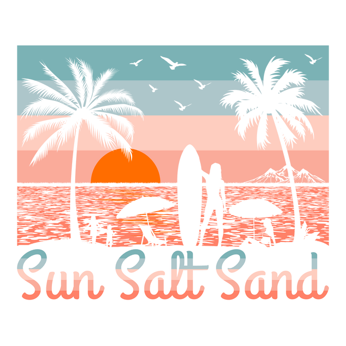 Sun Salt Sand Summer Design - DTF Ready To Press