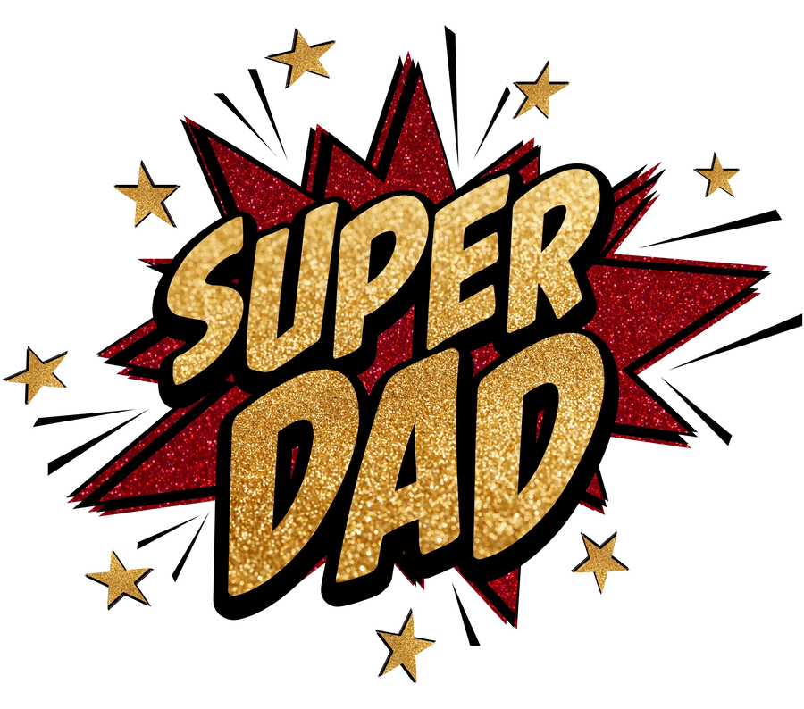 Super Papa Vatertags-Design – DTF fertig zum Aufpressen