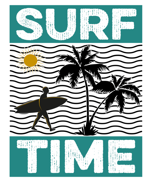 Surf Time Design - DTF Ready To Press