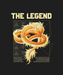 The Legend Dragon - DTF Ready to Press (black_bg)