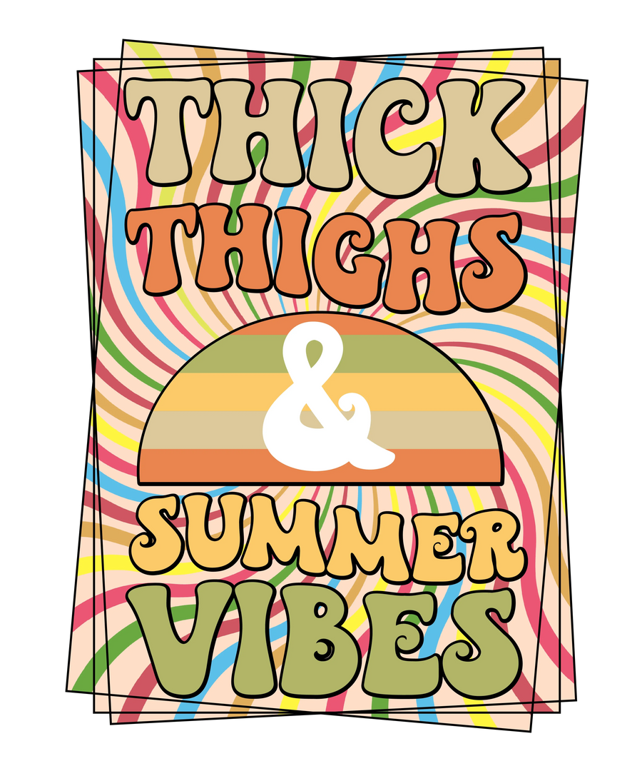 Funny Summer Vibes Design - DTF Ready To Press