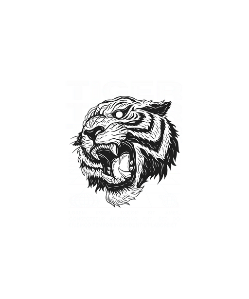 Tiger Face Fury - DTF Ready to Press (original)