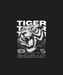 Tiger Face Fury - DTF Ready to Press (black_bg)