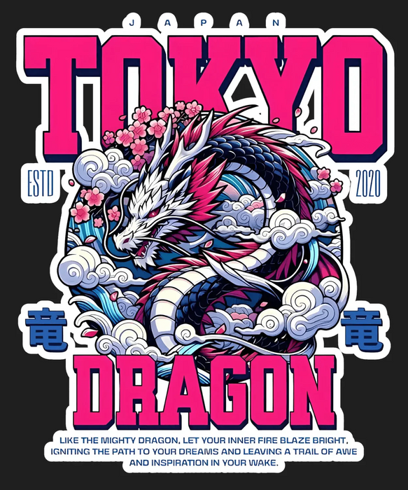 Tokyo Dragon 2020 - DTF Ready to Press (black_bg)