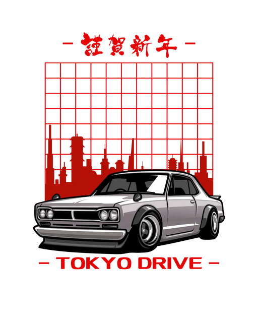 Tokyo Drive Car - DTF Ready to Press (original)