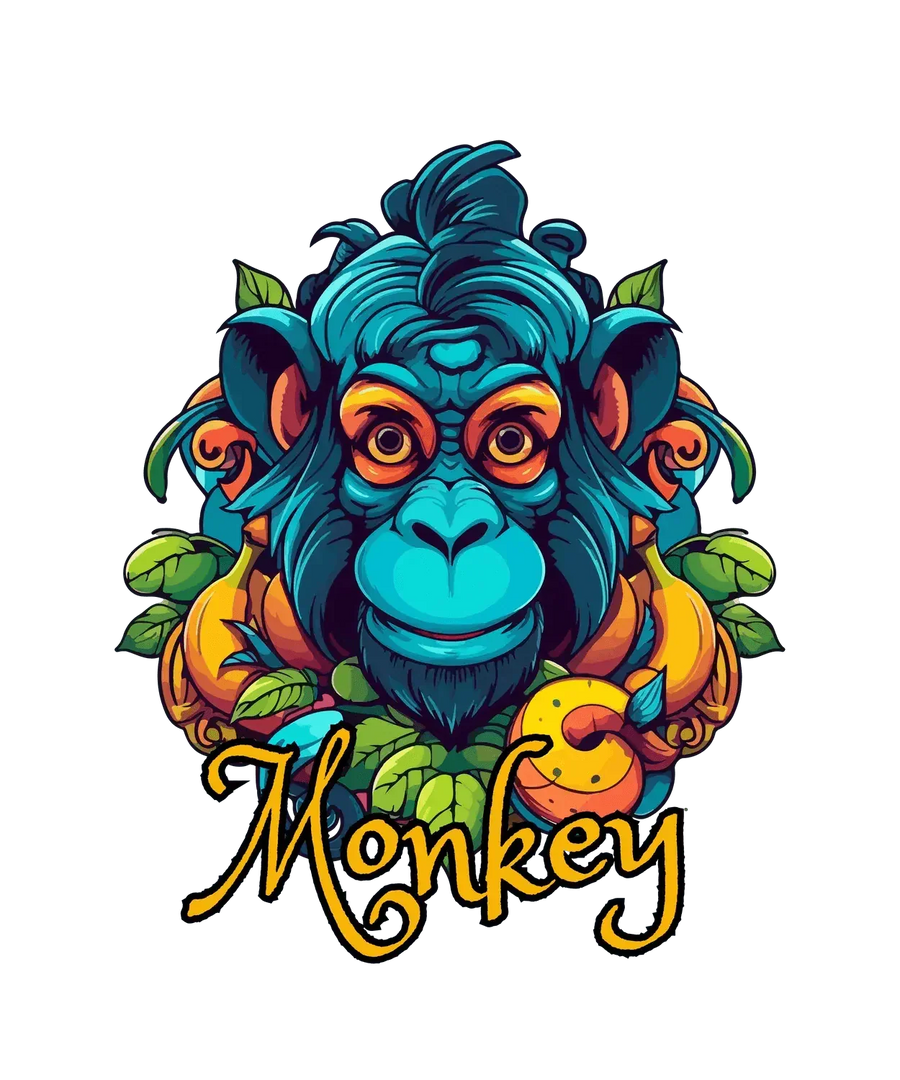Tropical Monkey - DTF Ready to Press