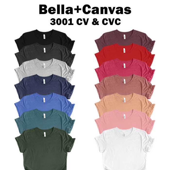 Bella Canvas 3001 CV & CVC Blank Shirt