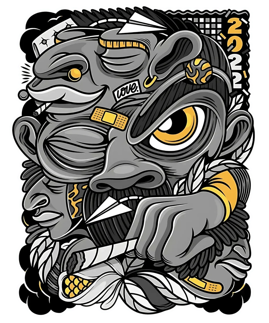 Urban Gorilla Art - DTF Ready to Press