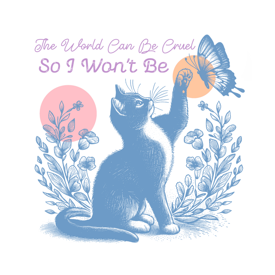 Cute Cat Design - DTF Ready To Press