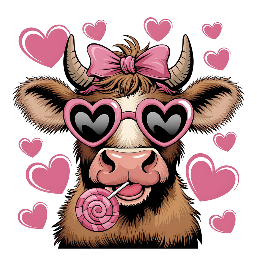 Valentine's Day Cow Design | DTF Center
