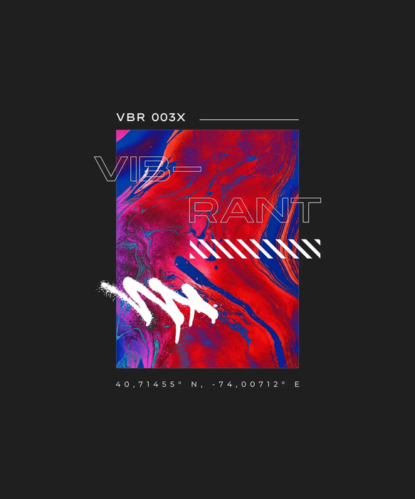 Vibrant Swirls - DTF Ready to Press (black_bg)