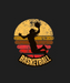 Vintage Basketball - DTF Ready to Press (black_bg)