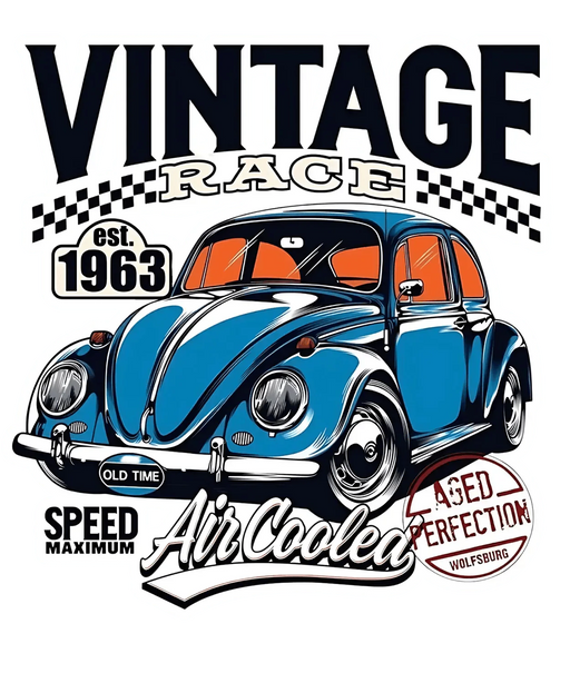 Vintage Race Car - DTF Ready to Press (original)