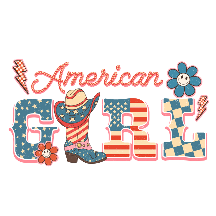 American Girl Design - DTF Ready To Press