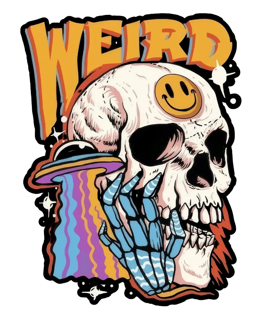 Weird Skull Art - DTF Ready to Press