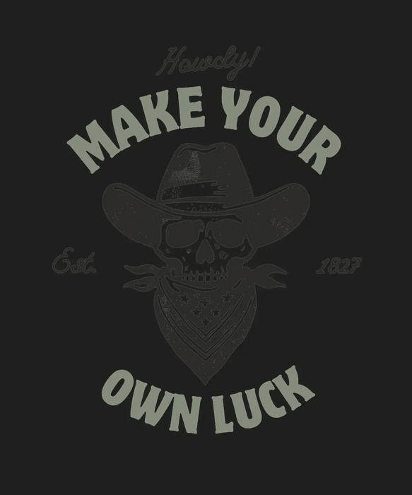 Western Skull - DTF Ready to Press (black_bg)