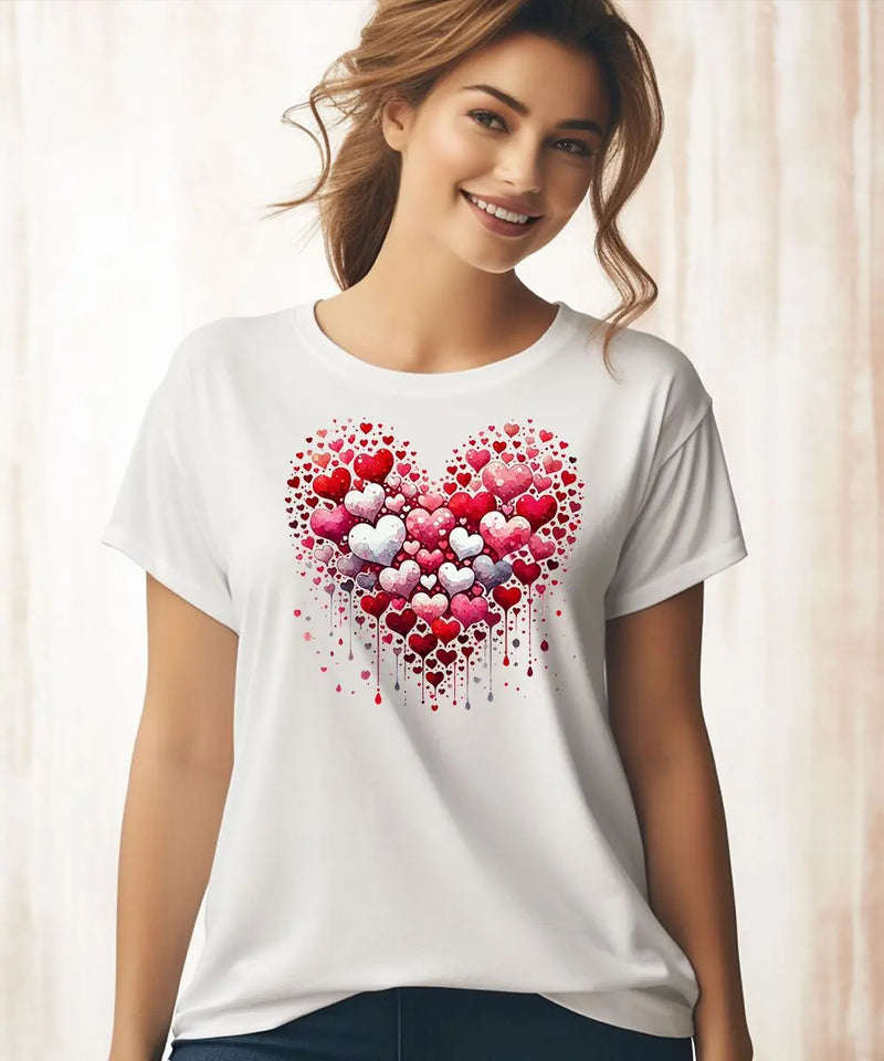 Heart Drip Valentine’s Day Unisex T-Shirt - DTF Center