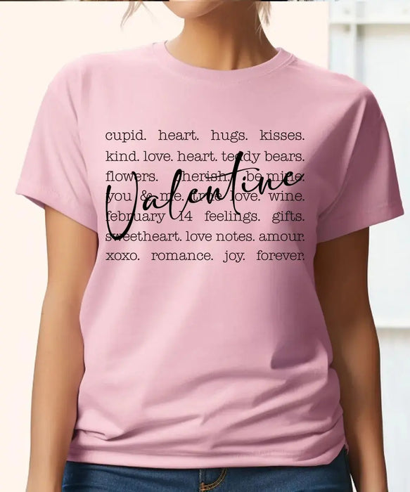Word Art Valentine’s Day Unisex T-Shirt - DTF Center