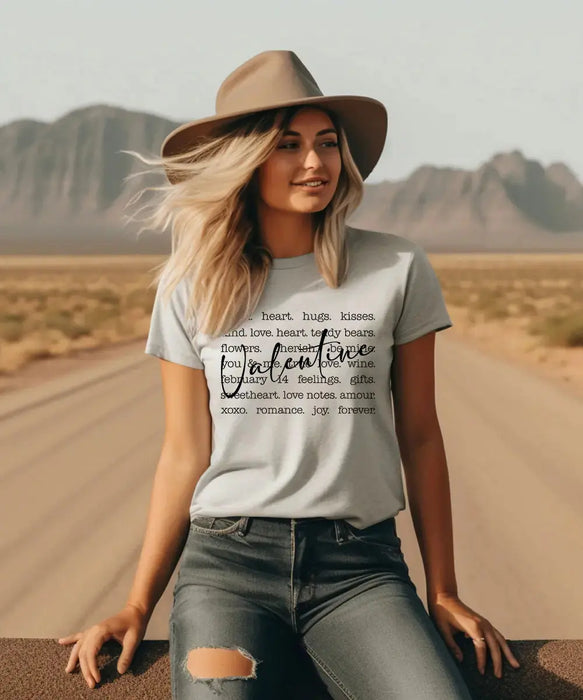 Word Art Valentine’s Day Unisex T-Shirt DTF Center