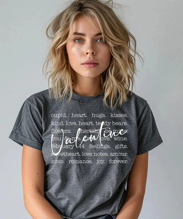 Word Art Valentine’s Day Unisex T-Shirt DTF Center