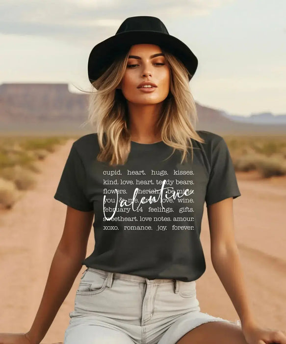 Word Art Valentine’s Day Unisex T-Shirt DTF Center