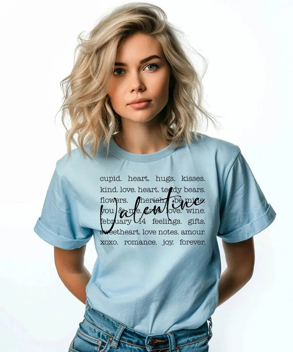 Word Art Valentine’s Day Unisex T-Shirt DTF Center