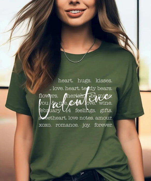 Word Art Valentine’s Day Unisex T-Shirt DTF Center