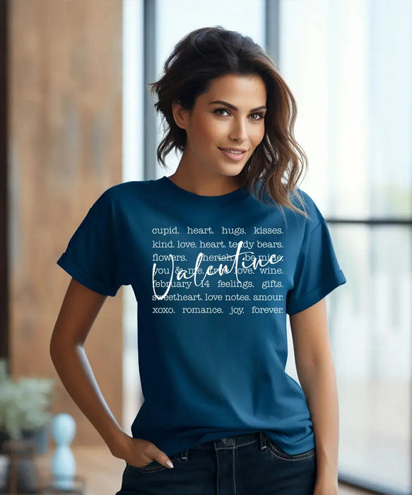 Word Art Valentine’s Day Unisex T-Shirt DTF Center