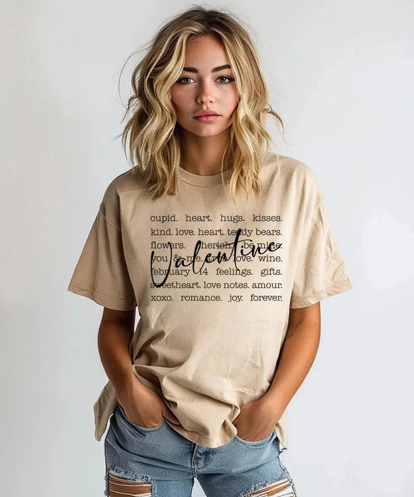 Word Art Valentine’s Day Unisex T-Shirt DTF Center