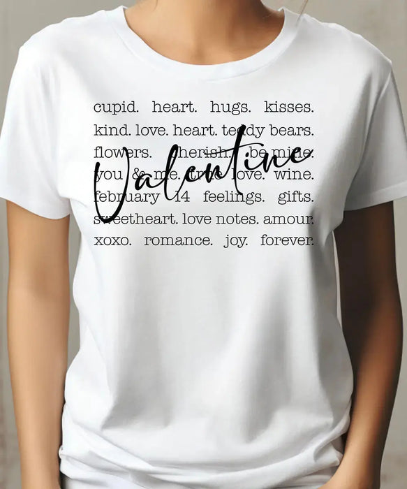 Word Art Valentine’s Day Unisex T-Shirt DTF Center