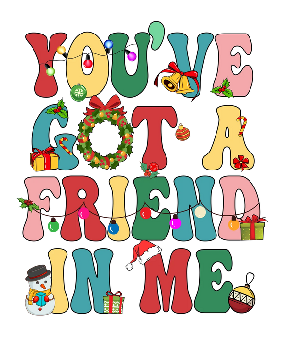 Holiday Friend DTF Transfer Ready to Press