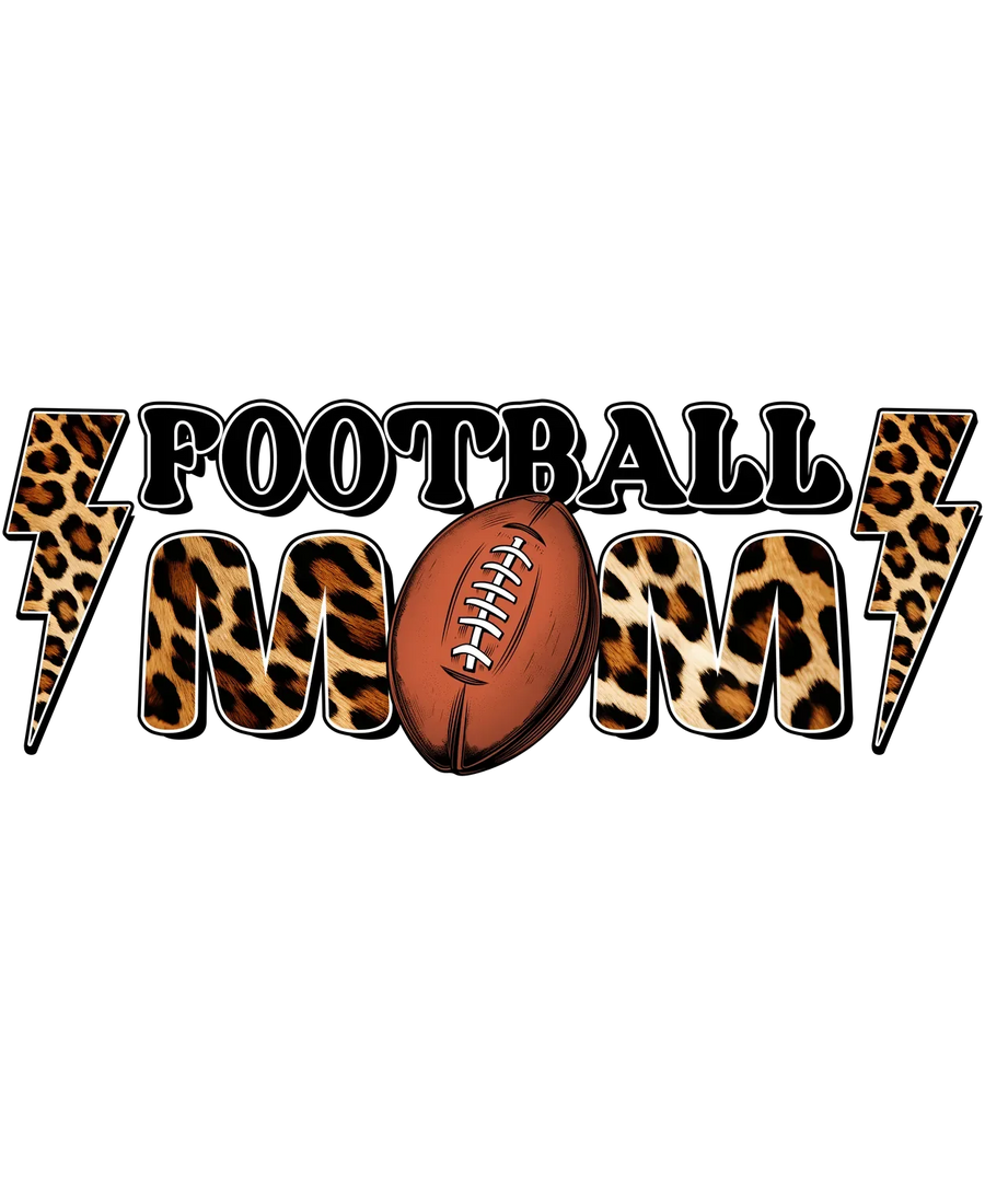 Leopard Football Mom DTF Transfer Ready to Press