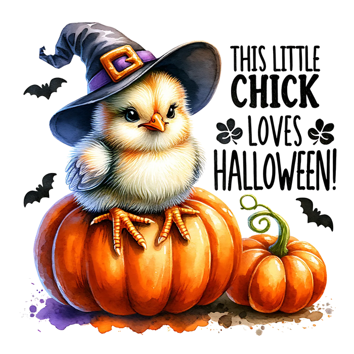 Cute Witch Chick Print Ready to Press