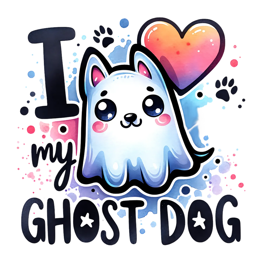 Ghost Dog Love DTF Transfer Ready to Press