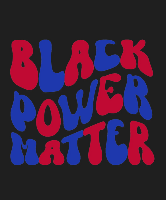 DTF Apparel Black Power Matter Motif