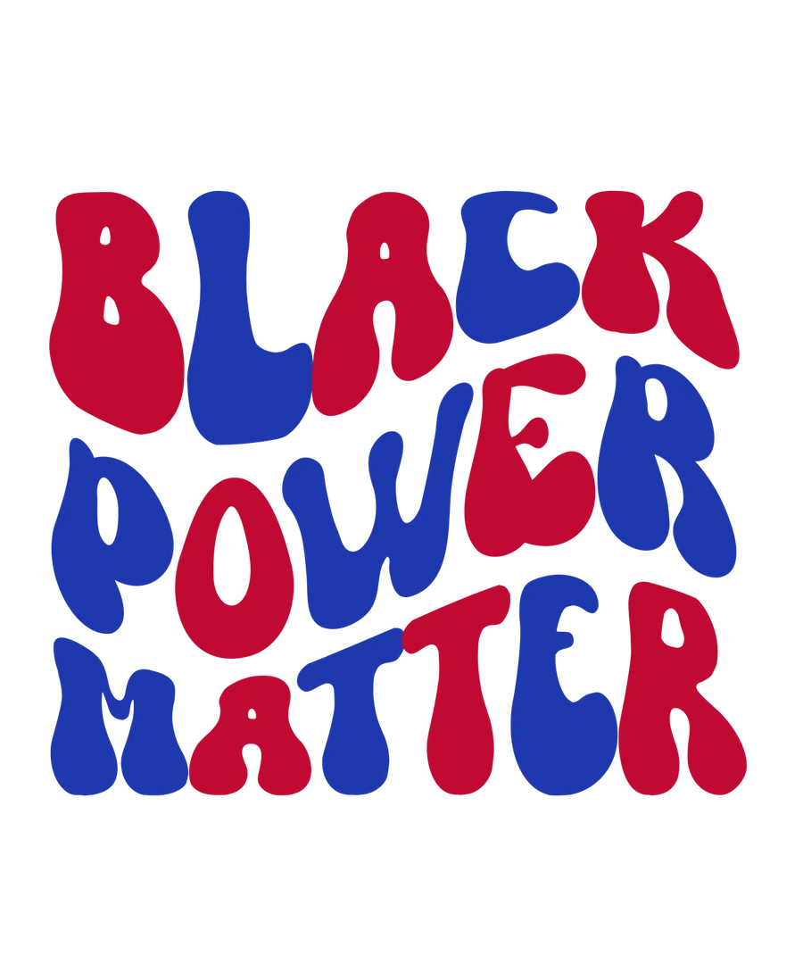 DTF Apparel Black Power Matter Motif