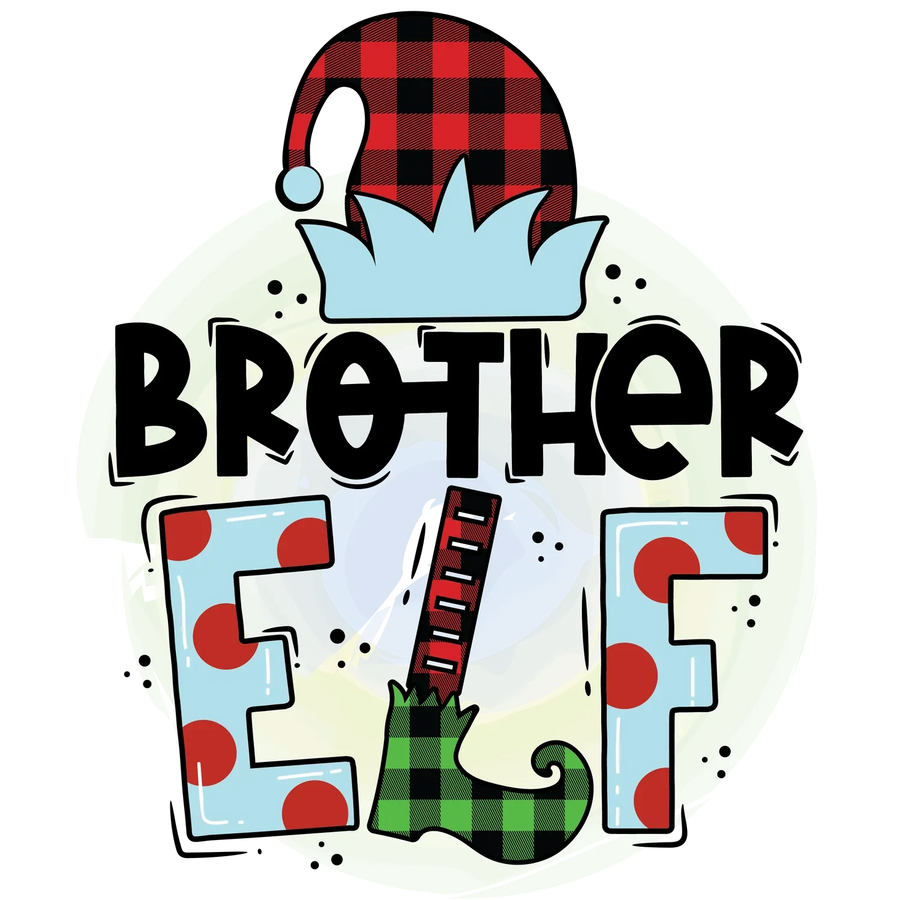 Holiday Brother Elf DTF Transfer Ready to Press