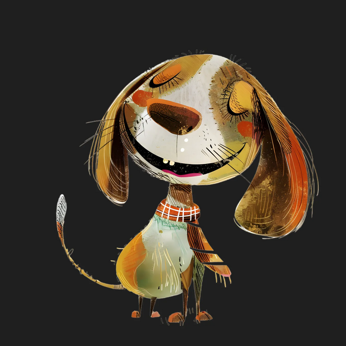 Cute Dog DTF Transfer Ready to Press