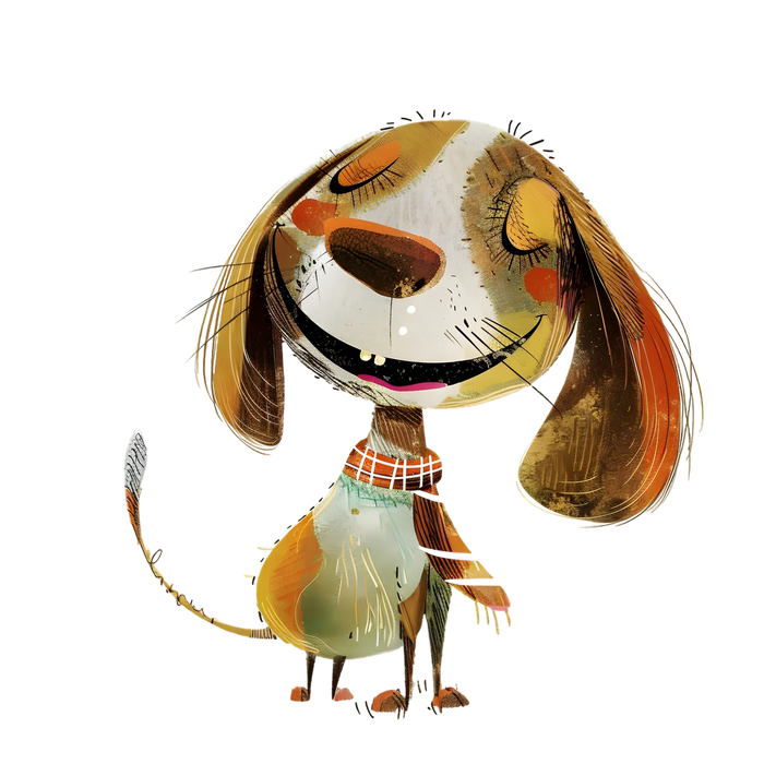 Cute Dog DTF Transfer Ready to Press