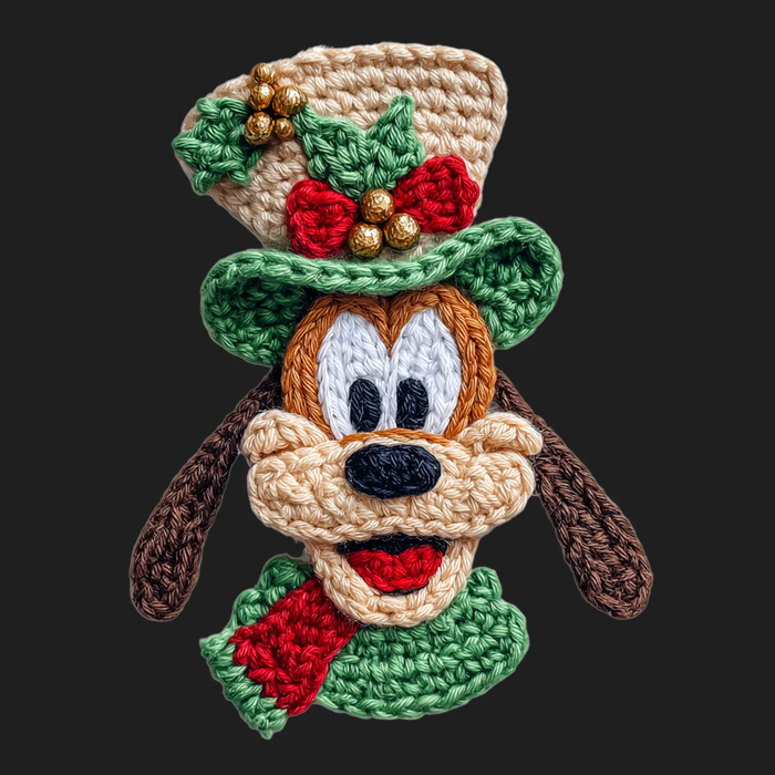 Holiday Dog DTF Transfer Ready to Press