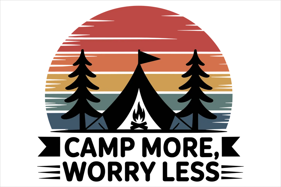 Outdoor Adventure DTF Ready to Press - Camp More Worry Less