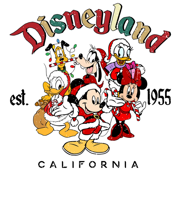 Disney Christmas DTF Transfer Ready to Press