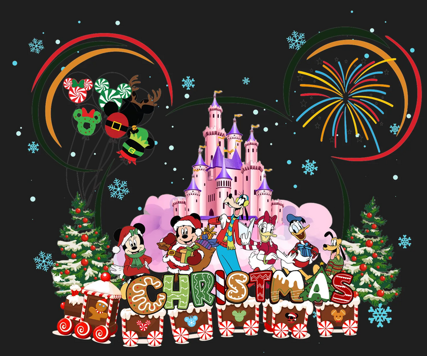 Christmas Magic Disney DTF Transfer Ready to Press