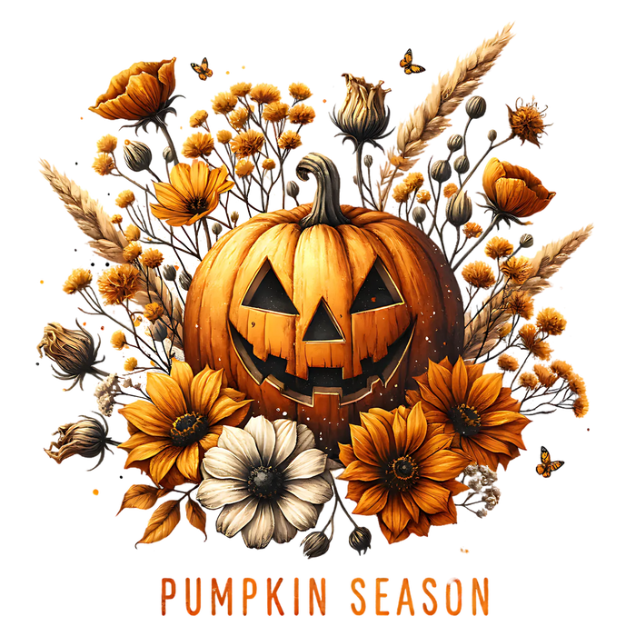 Halloween Pumpkin Season DTF Transfer Ready to Press