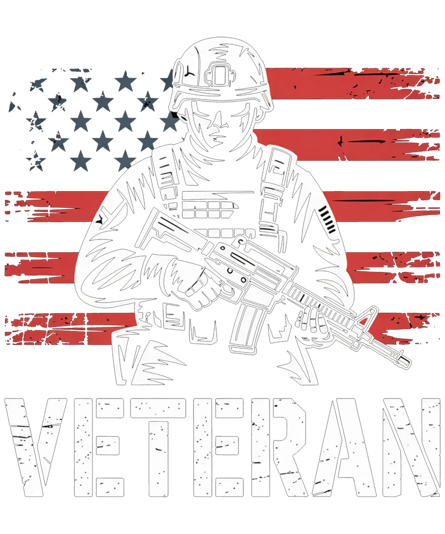 Veteran Pride DTF Transfer Ready to Press