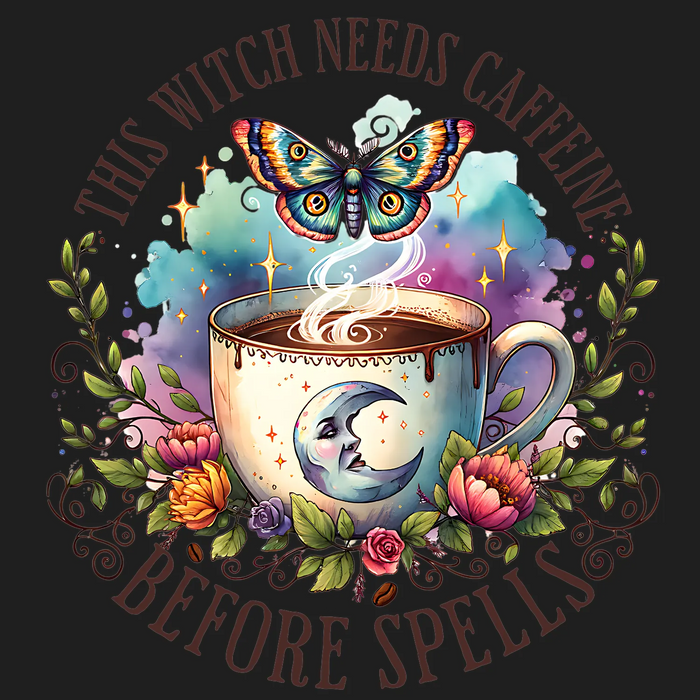 Witch Caffeine DTF Transfer Ready to Press