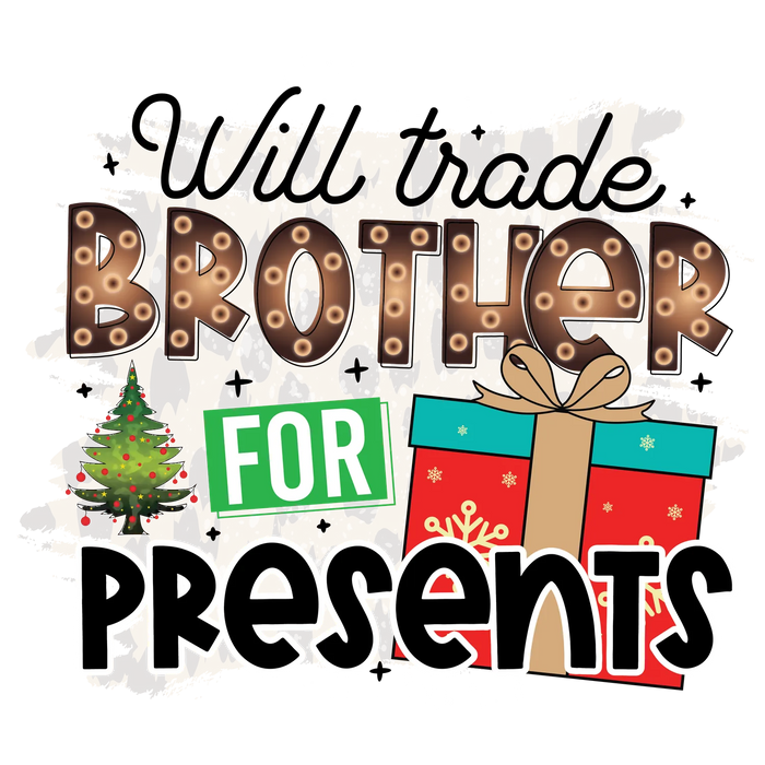 Christmas Brother Presents DTF Transfer Ready to Press