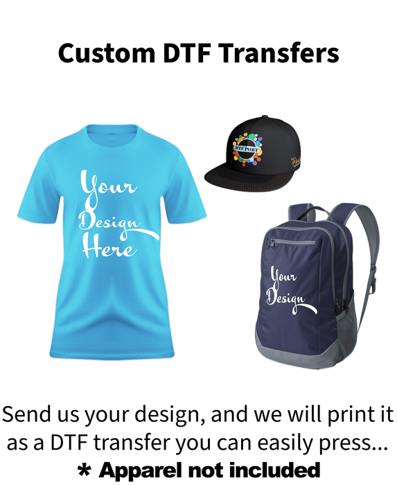 Custom DTF Transfers by Size.
