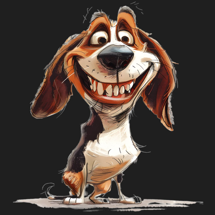 Happy Dog Smile DTF Transfer Ready to Press